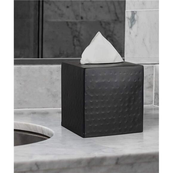 Monarch Abode 19127 Hand Hammered Tissue Box Square Cover Holder & Dispenser - - Picture 4 of 6